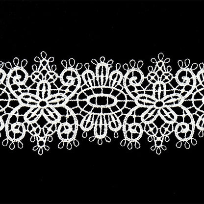 [Aus Menge 5] RasseFarbbandKlebeband "Spitze weiß ungefähr 4,5 cm Breite ISY-6-21-189"