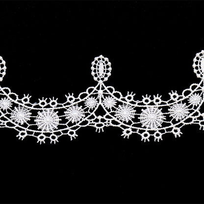 [Aus Menge 5] RasseFarbbandKlebeband "Spitze weiß ungefähr 4,5 cm Breite ISY-6-21-191"