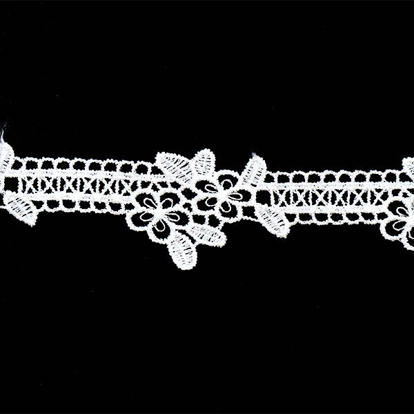 [Aus Menge 5] RasseFarbbandKlebeband "Spitze weiß ungefähr 2,5 cm Breite ISY-6-21-193"