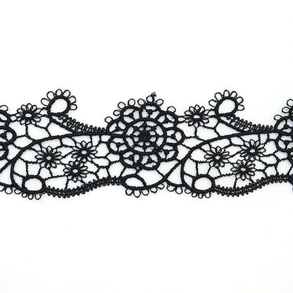 [Aus Menge 5] RasseFarbbandBand "Spitze schwarz um 3,5 cm Breite ISY-6-21-196"
