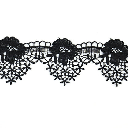[الكمية من 5] الدانتيلالشريطشريط "دانتيل أسود بعرض 5 سم تقريبًا ISY-6-21-198"