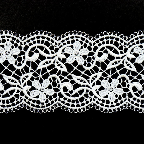 [Aus Menge 5] RasseFarbbandKlebeband "Spitze weiß ca. 6 cm Breite ISY-6-21-201"