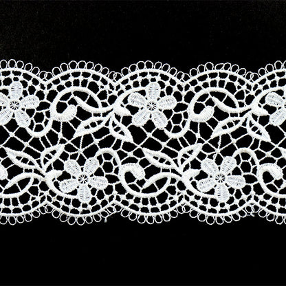 [Aus Menge 5] RasseFarbbandKlebeband "Spitze weiß ca. 6 cm Breite ISY-6-21-201"