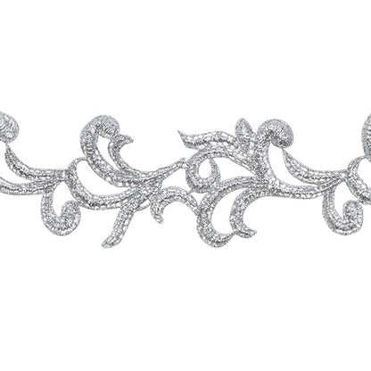 [Aus Menge 5] HandwerkBesätze 『Glitter-Besatz Breite etwa 5 cm 2. Farbe K192T-Lacep2]