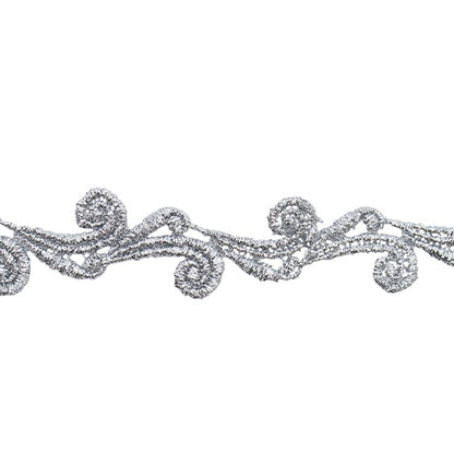 [Aus Menge 5] HandwerkBesätze 『Glitter-Besatz Breite ca. 2,5 cm 2. Farbe K192T-Lacep4]