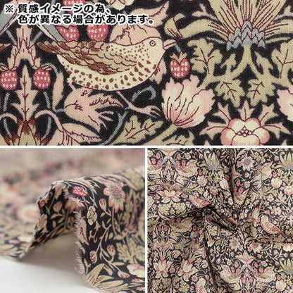 [From quantity 5] Fabric "LibertyTana lawnStrawberry Seaf Khaki Gray 3635061-J22H] [Yuzawayaoriginal】