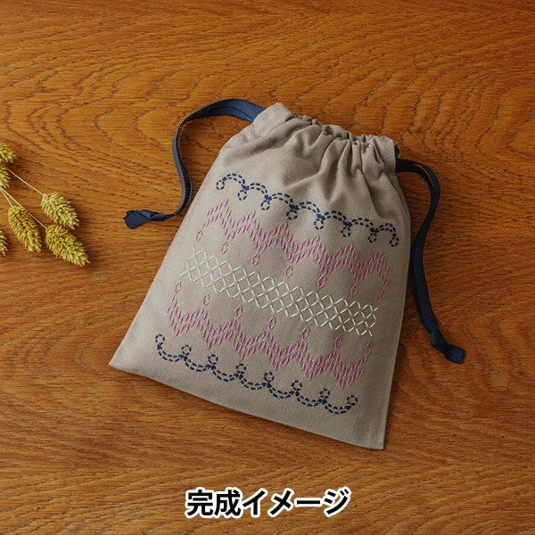 Kit di ricamo "kit sashiko ayufish mini pizzo cohindstring pattern 562203" Lecien Lucian Cosmo Cosmo