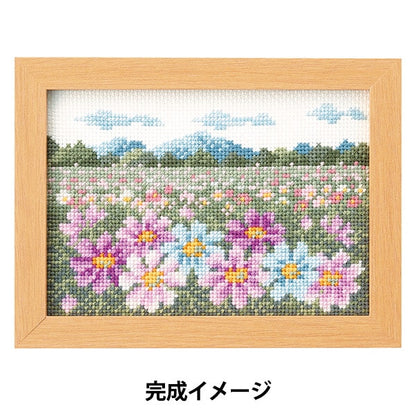 자수키트 "크로스 스티치 키트 10 월 코스모스 피닝 풍경 7554" Olympus