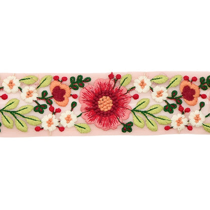 【数量5から】 手芸ブレード 『2022 インド刺繍ブレード レッド 43961A』