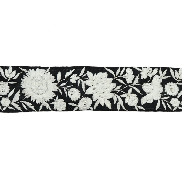 【数量5から】 手芸ブレード 『2022 インド刺繍ブレード ブラック 43519A』