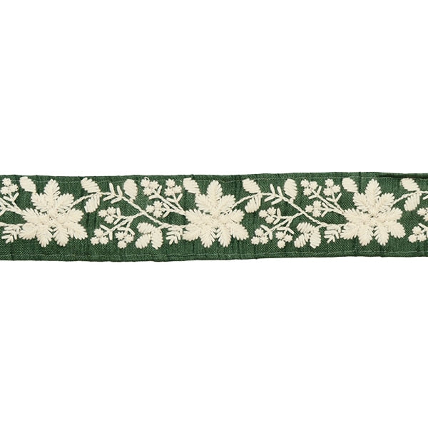 [Из количества 5] ремесленникОтделка "2022 Отделка для индийской вышивки Темно -зеленый 43432d"