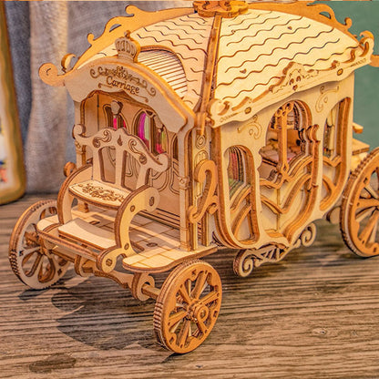 Craft Kit "Small Wood Puzzle Antique Wagon TG506"