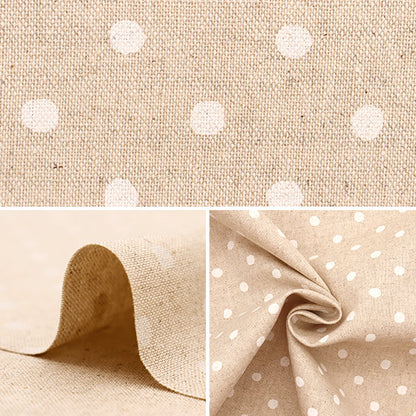 [De la cantidad 5] Fabric "Cotton Linen Linen Polka Dot White Dot 88185-1-1"