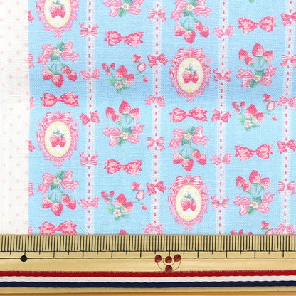 Tissu "MiniTissu coupé Bleu de saxophone en dentelle de fraise environ 31 cm x 32 cm CMDF-02MC-BL" KIYOHARA