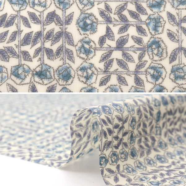 Fabric "Liberty Liberty Print LaminateCut Cloth Approximately 30 x 50cm Sleeping Rose Blue CR3630275-AE] Liberty Japan Liberty JAPAN