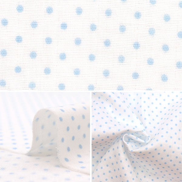 [De la quantité 5] Tissu "W Gauze Polka Dot Patte