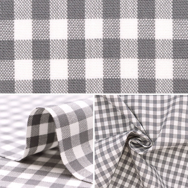 [Aus Menge 5] Stoff "T/C Gingham Gray 53614-2-1", was schwer zu falten ist