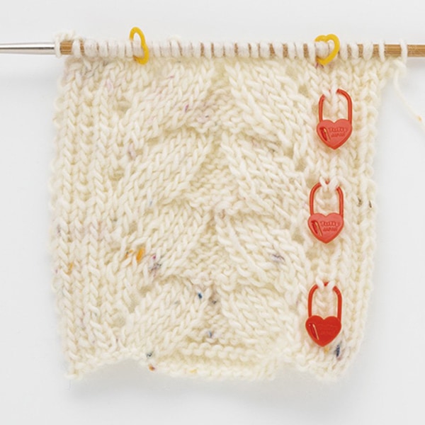 لوازم الحياكة "علامة العد التخطيطي قلب صغير برتقالي AC-085" توليب توليب