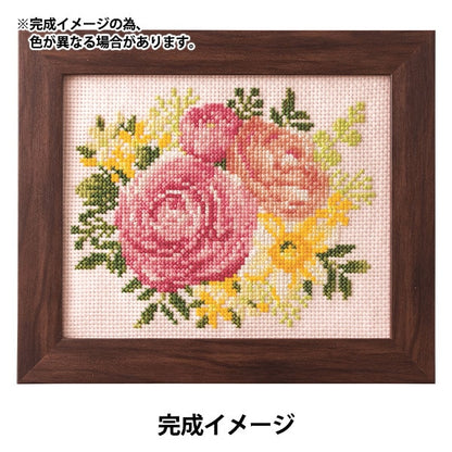 Комплект для вышивки «Расположение цветов, которое окрашивает сезон апрель Lanunculus и Wissen 522204" Лекен Lecien Cosmo Cosmo