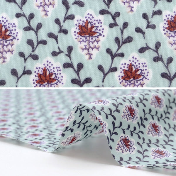 [From quantity 5] Fabric "Souleiado SoleAdo Laminated Petit Fleur de Shanmmmmmmint SLFR-518T"