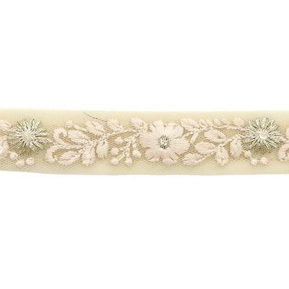 【数量5から】 手芸ブレード 『2022インド刺繍ブレード クリーム 43730A』