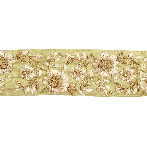 [Из количества 5] ремесленникОтделка "2022 Индийская вышивкаОтделка Зеленый 45104H"