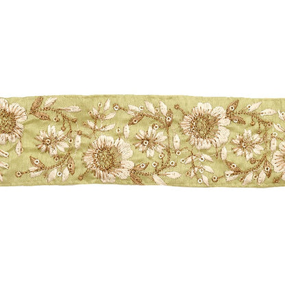 [Из количества 5] ремесленникОтделка "2022 Индийская вышивкаОтделка Зеленый 45104H"