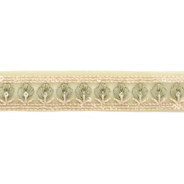 [Из количества 5] ремесленникОтделка "2022 Индийская вышивкаОтделка Зеленый 45116A"