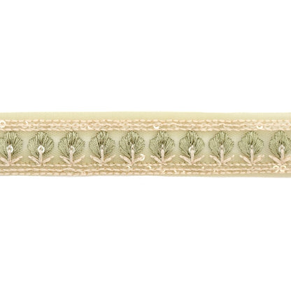 [Из количества 5] ремесленникОтделка "2022 Индийская вышивкаОтделка Зеленый 45116A"