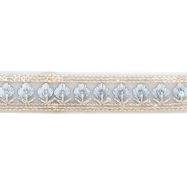 [Из количества 5] ремесленникОтделка "2022 Индийская вышивкаОтделка Синий 45116c"