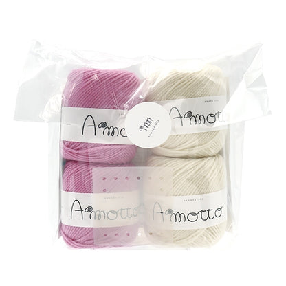 Kit de tricotage "Kit de sac de sac triangle amotto blanc x cerisier fleur A-001"