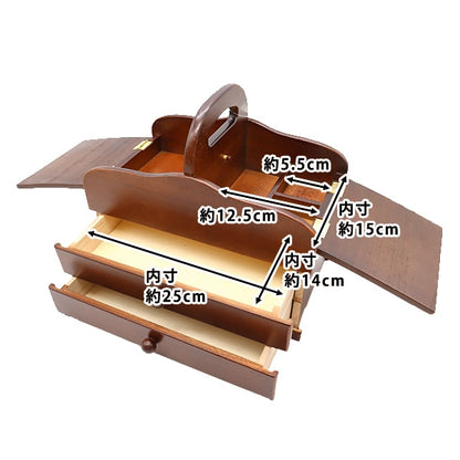 바느질 상자 "나무소잉박스 다크 브라운 WS-01-DB]