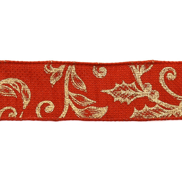 Ribbon "Hylagi about 38mm width x about 2.5m roll red R114" Omae