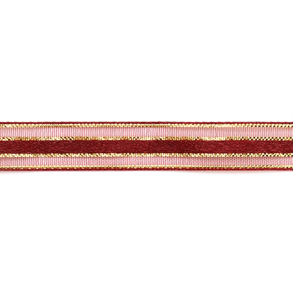 Ribbon "Line about 10mm width x about 90cm winding burgundy R206" Omae