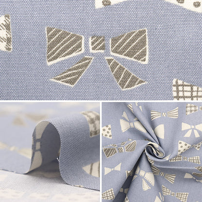 [From quantity 5] Fabric 『Oxford Favorite Series Milky Ribbon Blue MOWF-147BL]