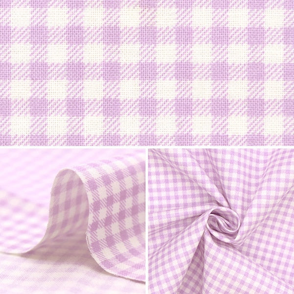 [수량 5에서] 천・원단 『겁주기 인쇄 홈 컬렉션 Gingham Lavender DH10487S-C]