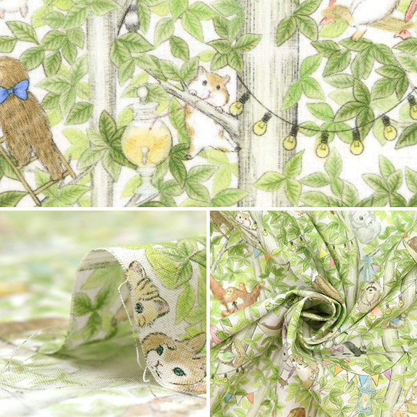 数量5から】 生地 『60ローンデジタルプリント 22fabric メリーパーク