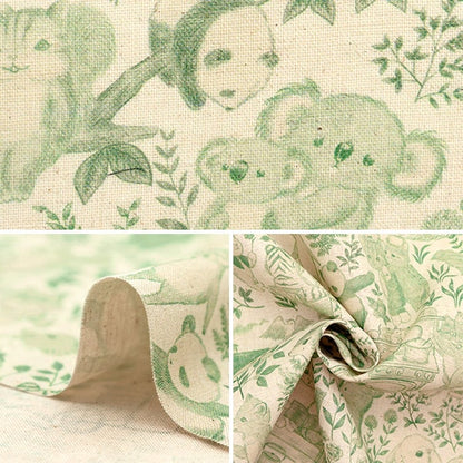 [From quantity 5] Fabric "Cotton linenSheetingPrint 22fabric Winter preparation Green DP-4855-1A]