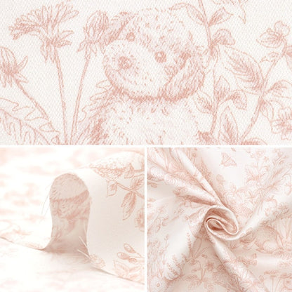 [De la cantidad 5] Fabric "Cotton Satin Nerori Rose Garden Pink NRF-01P"