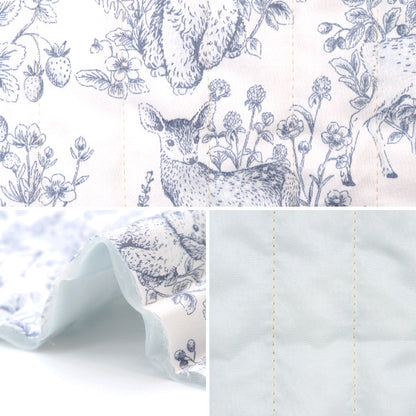 [De la quantité 5] tissu "Coton Satin Quilt Nerolo Rose Garden Navy NRF-01Q-NV"