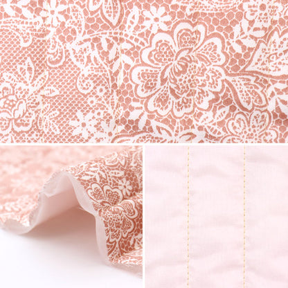 [De la quantité 5] tissu "Cotton Satin Quilt Neroli Rose Rose Lace Rose Nrf-02Q-P"