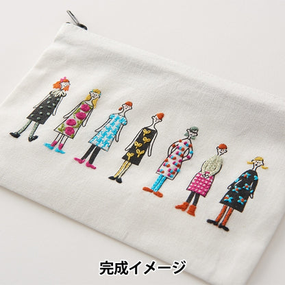 Tessuto da ricamo "100 neresan cucitura cucita con zip bianca kazue nakajima 542205" Lecien Lecien Cosmo Cosmo