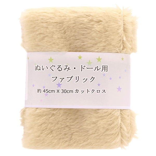 Fabric "Stuffed toy / doll fabric bore about 45 × 30cm cut cross beige C-2440-82"