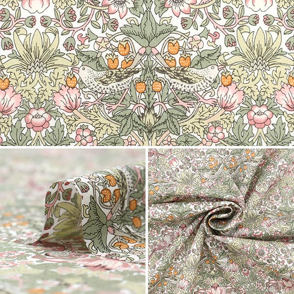 [From quantity 5] Fabric "Liberty Fabric Tana lawnPrint Strawberry Thief Spring 36300129-XE] Liberty Japan