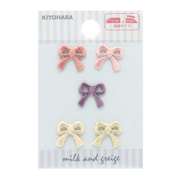 패치 "Seal & Iron Mini패치 리본 핑크 마우 885] KIYOHARA