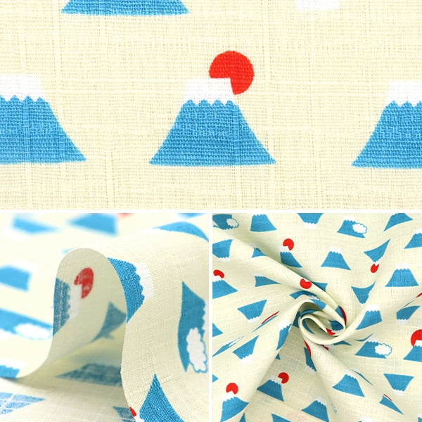 [De la cantidad 5] Fabric "Dobby Fukufuku Mt. Fuji Beige AP32702-1A"