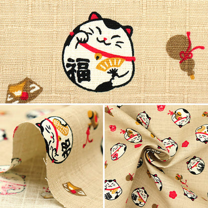 [來自數量5] 織物 “ doby fukufuku maneki cat kinari ap32702-2a”