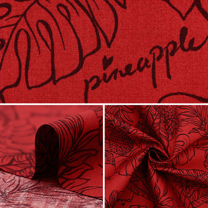 [Из количества 5] Ткань "Broad Hawaii Amplint Pineapple Red 205-A"