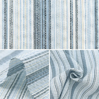 [From quantity 5] Fabric "Shijira weaving blue x white NOS-017-4"