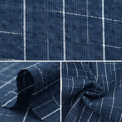 [From quantity 5] Fabric "Shijira weaving blue x white NOS-017-18"